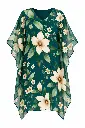 Teal Floral Chiffon Kaftan.webp