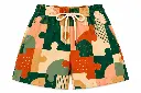 Geometric Puzzle Print Shorts.webp