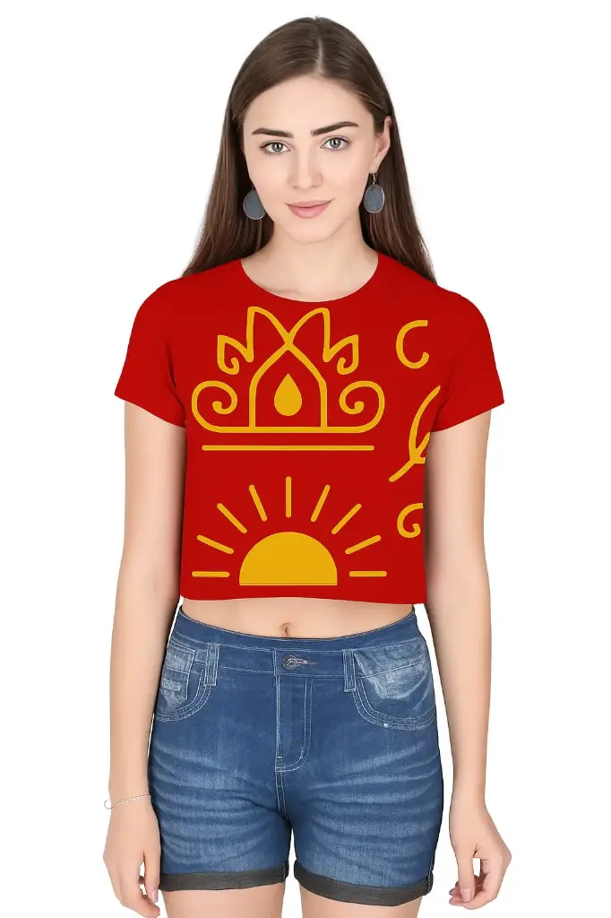 CRIMSON DAWN SYMBOLISM CROP TOP