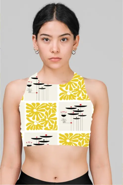 THE MARIGOLD MUSE HALTER CROP (XS, None)