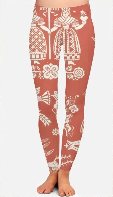 TERRACOTTA GLYP WEAVE LEGGINGS