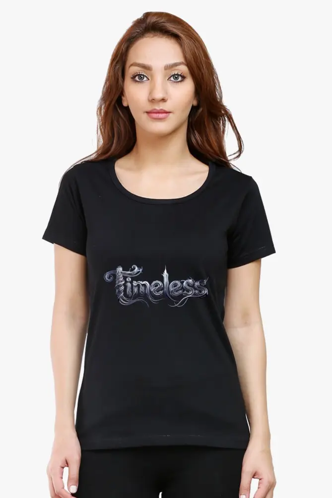 "TIMELESS ECHOES" CLASSIC BLACK T-SHIRT (XS, None)