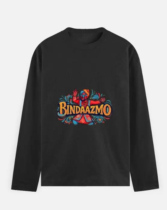 "BINDAAZMO" LONG-SLEEVE GRAPHIC T-SHIRT (XS, None)