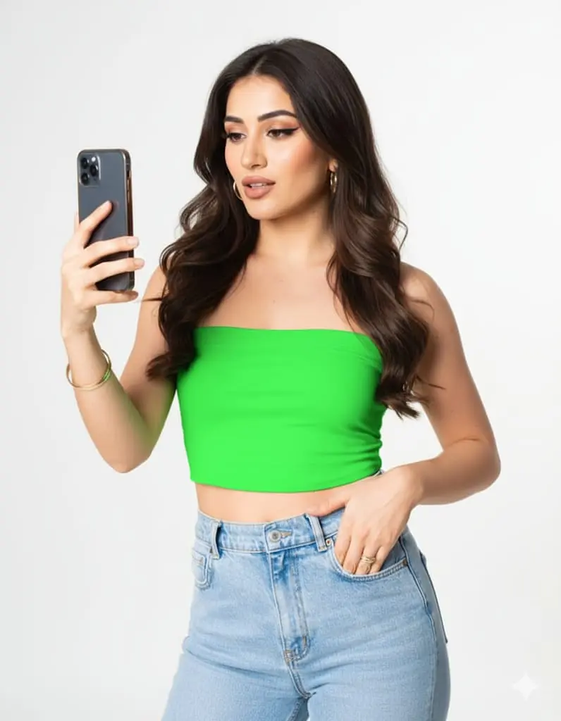 THE "VERIDIAN VIBE" CROP TUBE (XS, None)