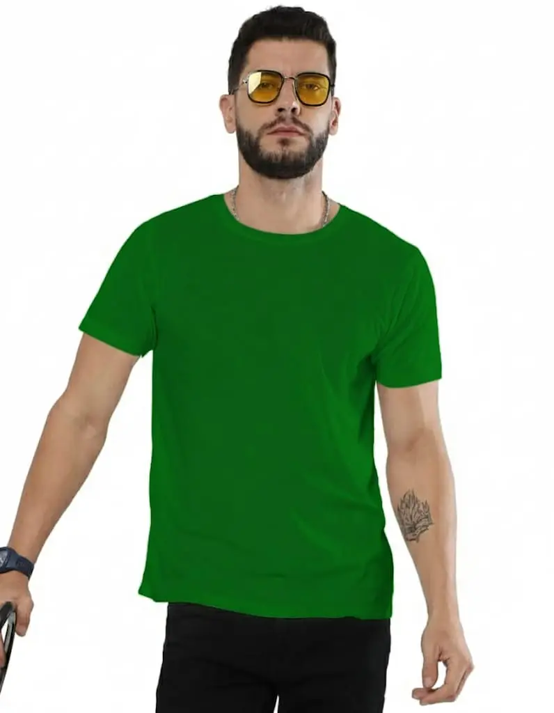 THE "EVERGREEN VIBE" HALF-SLEEVE T-SHIRT (XS, None)