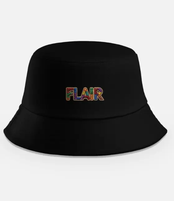 BLACK 'VIVID FLAIR' STATEMENT HAT