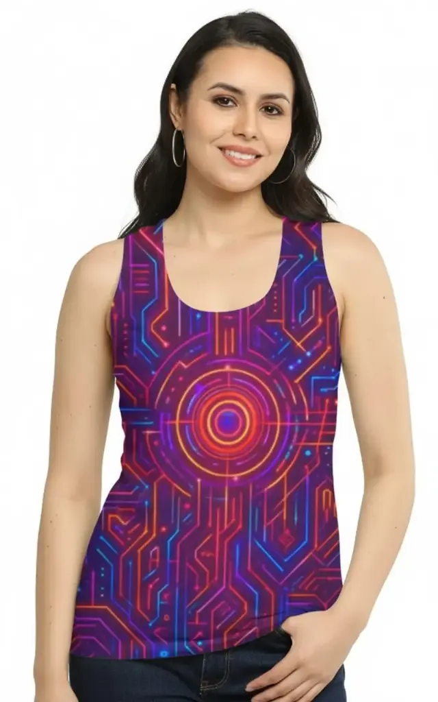 DYSTOPIAN CIRCUITRY TANK TOP (XS, None)