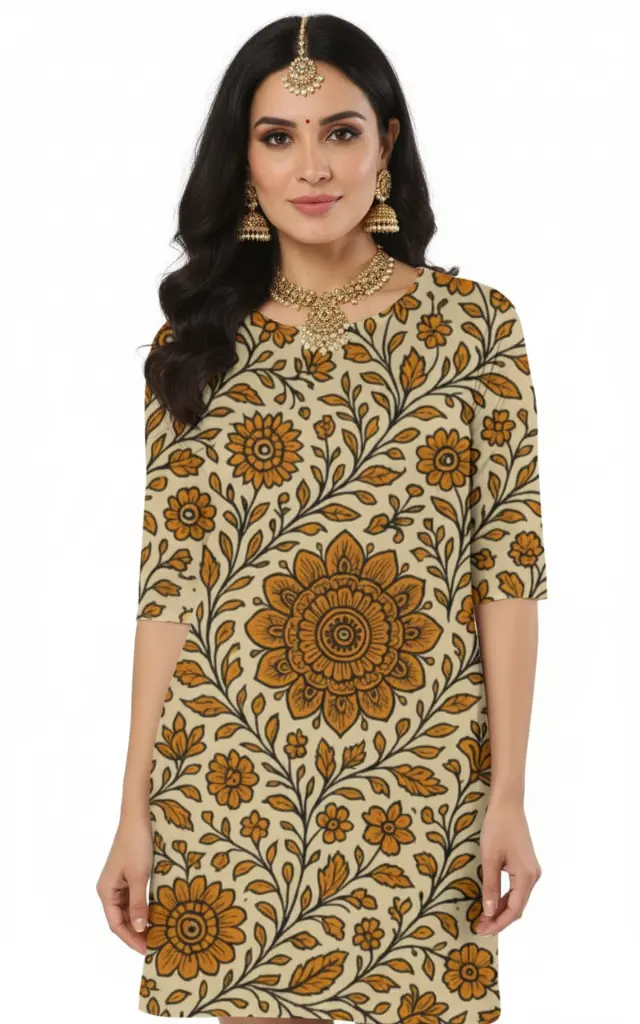 THE 'KALA' FLORAL MEDALLION TUNIC (XS, None)