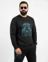 NEON GLITCH CYBER SENTINEL LONG SLEEVE TEE