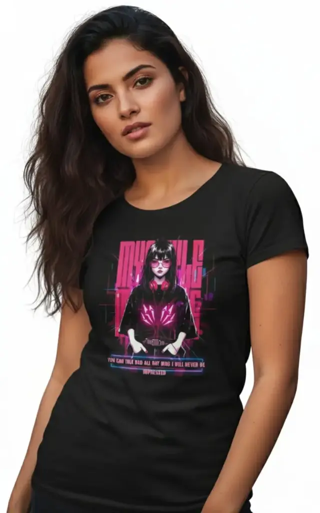 CYBERPUNK VIBE TEE: "NEVER IMPRESSED" 