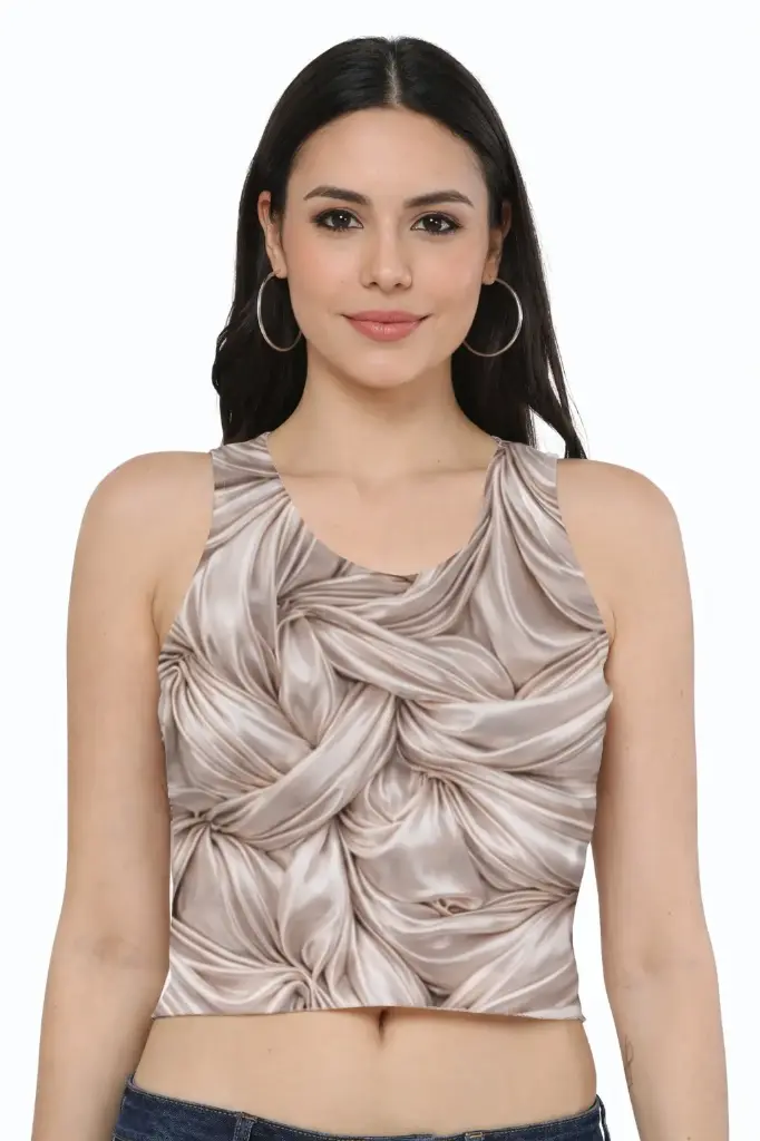 SILKEN DRIFT CROP TANK TOP 