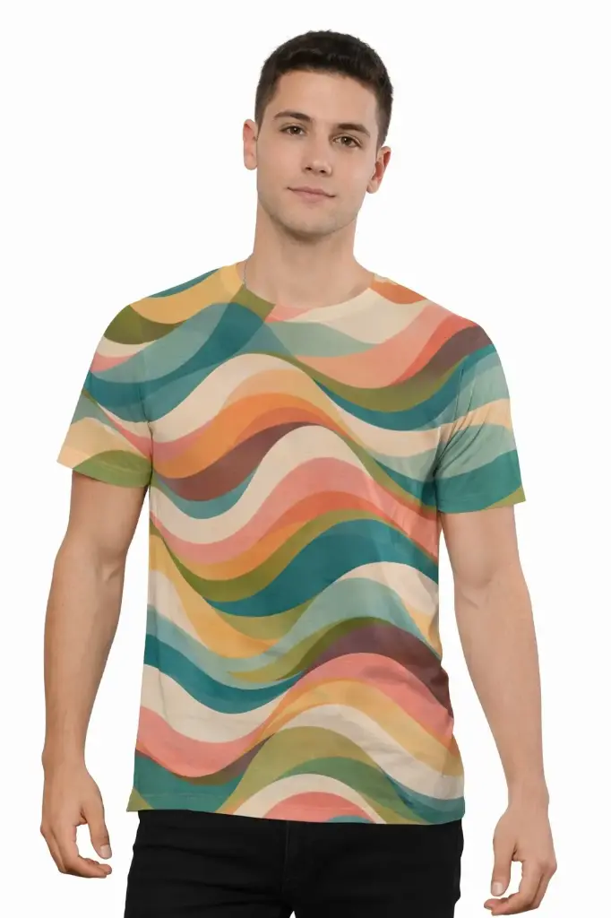 RETRO WAVE FLOW T-SHIRT  (XS, None)