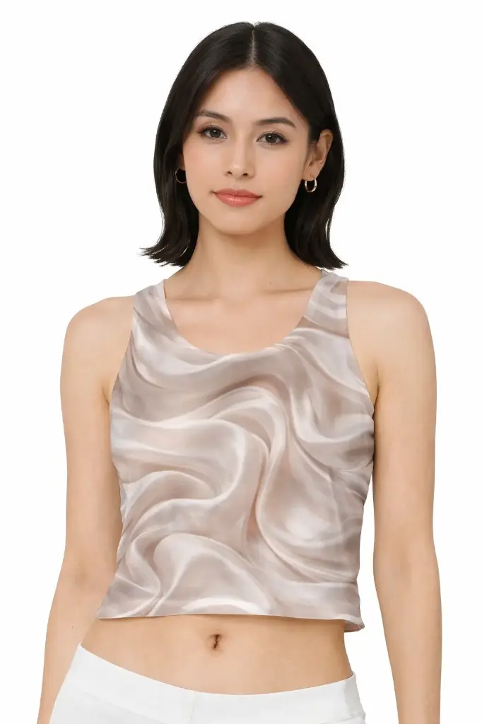 SILK DRIFT CROP TANK TOP  (XS, None)