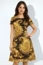 ROYAL NOIR PAISLEY MIDI DRESS