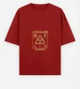CYBER HAZARD WARNING OVERSIZED T-SHIRT 