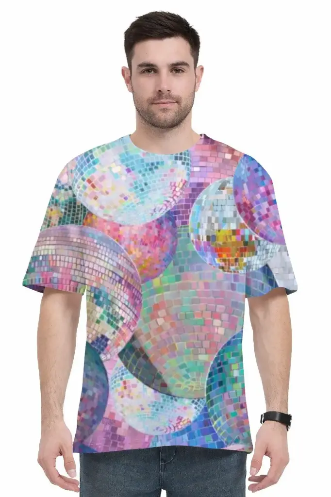 ✨ DISCO MIRAGE OVERSIZED T-SHIRT ✨  (XS, None)