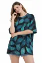 MIDNIGHT LEAF GLOW OVERSIZED T-SHIRT 