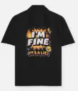 I’M FINE (IT’S A LIE) GRAPHIC OVERSIZED SHIRT