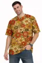 VINTAGE AUTUMN FLORAL PRINT OVERSIZED T-SHIRT 