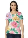 BLOSSOM BREEZE WATERCOLOR FLORAL WOMEN’S T-SHIRT