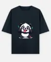 PLAYFUL PANDA CARTOON T-SHIRT