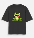 FUNNY FROG CARTOON GRAPHIC T-SHIRT 