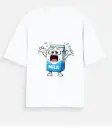 FUNNY SCREAMING MILK CARTOON T-SHIRT 