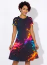 NEON SPLASH A-LINE DRESS