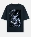 CHROME FLUX ABSTRACT OVERSIZED T-SHIRT