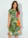 TROPICAL BLOOM A-LINE DRESS