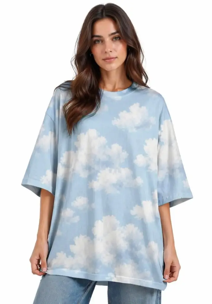 SKY CLOUD OVERSIZED T-SHIRT (XS, None)