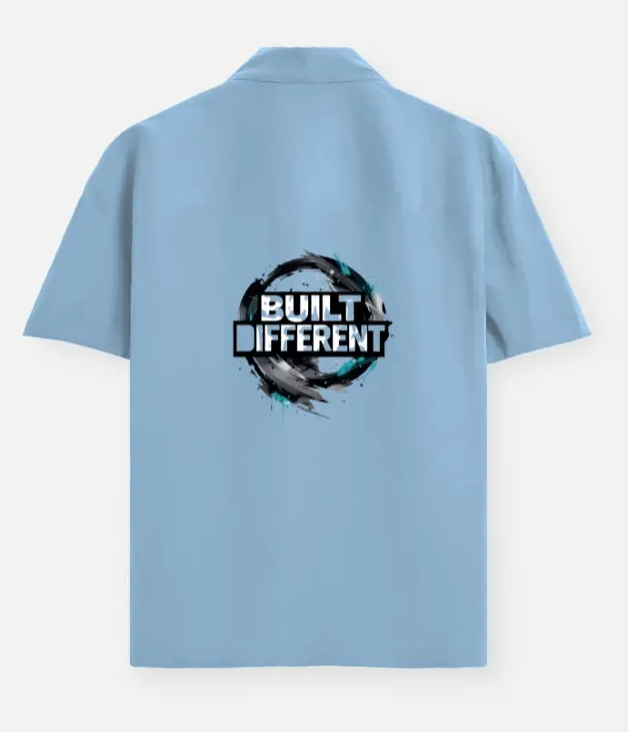 BUILT DIFFERENT STATEMENT BACK PRINT SHIRT  (XS)