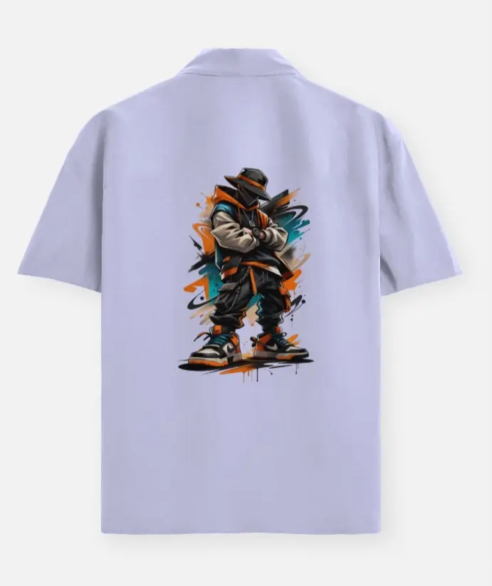 URBAN REBEL STREET ART BACK GRAPHIC SHIRT 