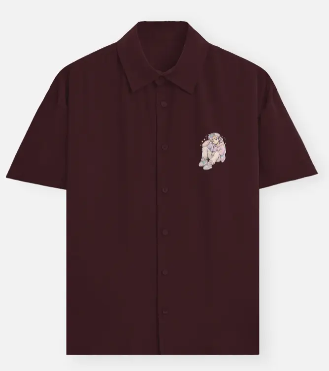 SOFT MOOD ANIME GRAPHIC POCKET SHIRT (XS)
