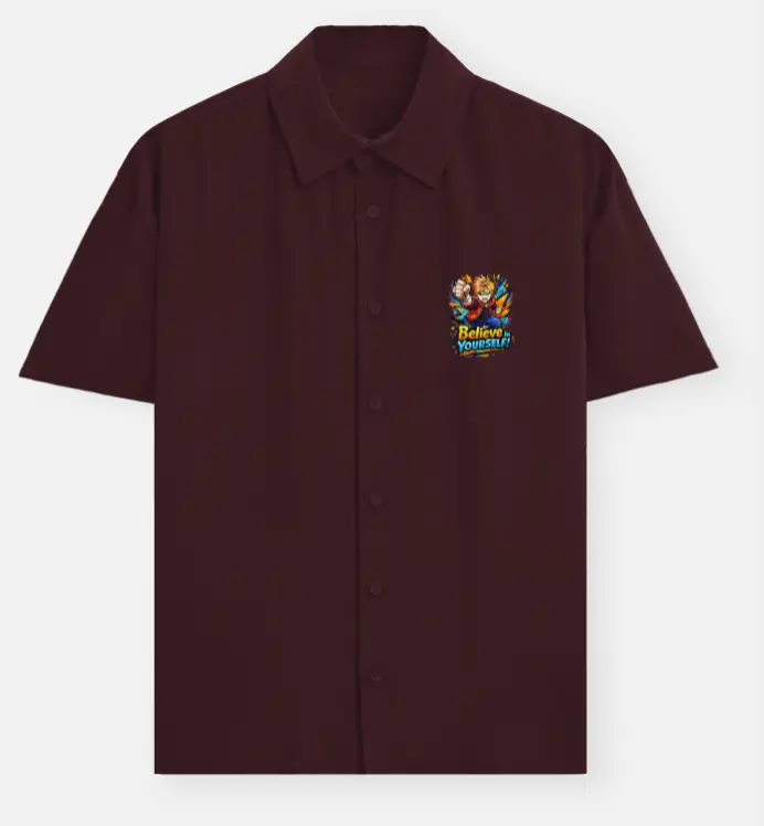 BELIEVE IN YOURSELF GRAPHIC POCKET SHIRT