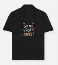 GOOD VIBES ONLY GRAPHIC OVERSIZED SHIRT