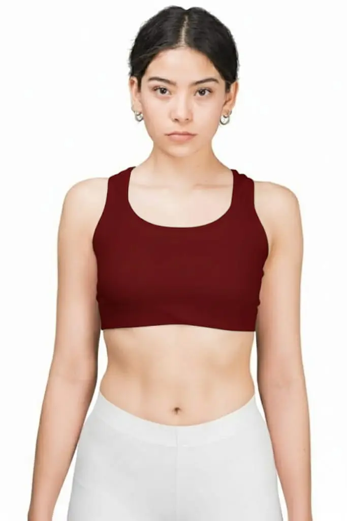 CRIMSON GLIDE" RAZORBACK SPORTS BRA (XS)