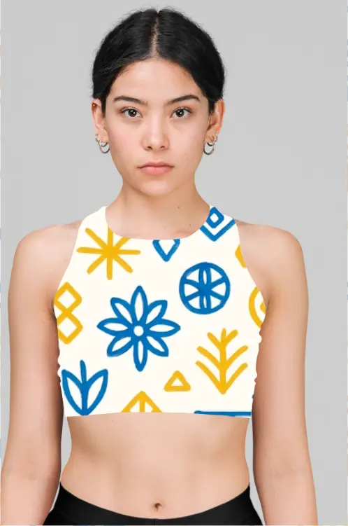 GEOMETRIC WHISPERS CROP (XS)