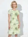 SOFT SAGE BLOOM A-LINE DRESS