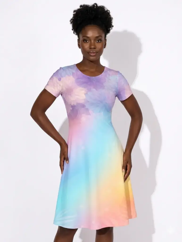 PASTEL AURA A-LINE DRESS (XS)