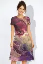 MARBLE BLOOM ABSTRACT A-LINE DRESS