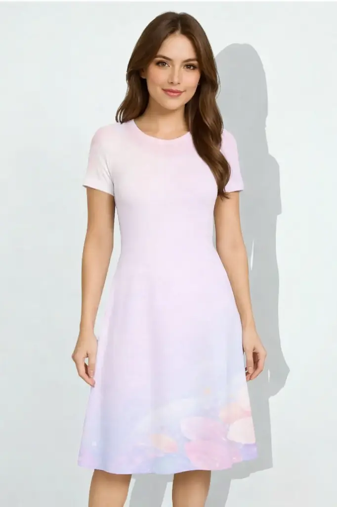 PASTEL LAVENDER A-LINE DRESS (XS)