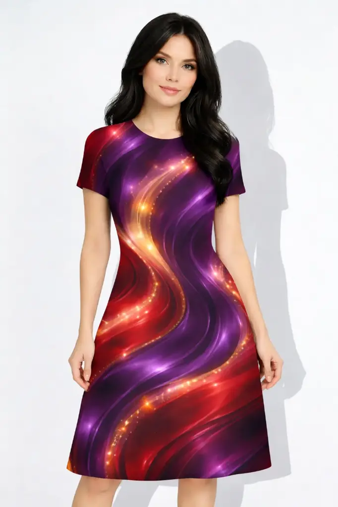 CELESTIAL FLOW MIDI DRESS (XS)