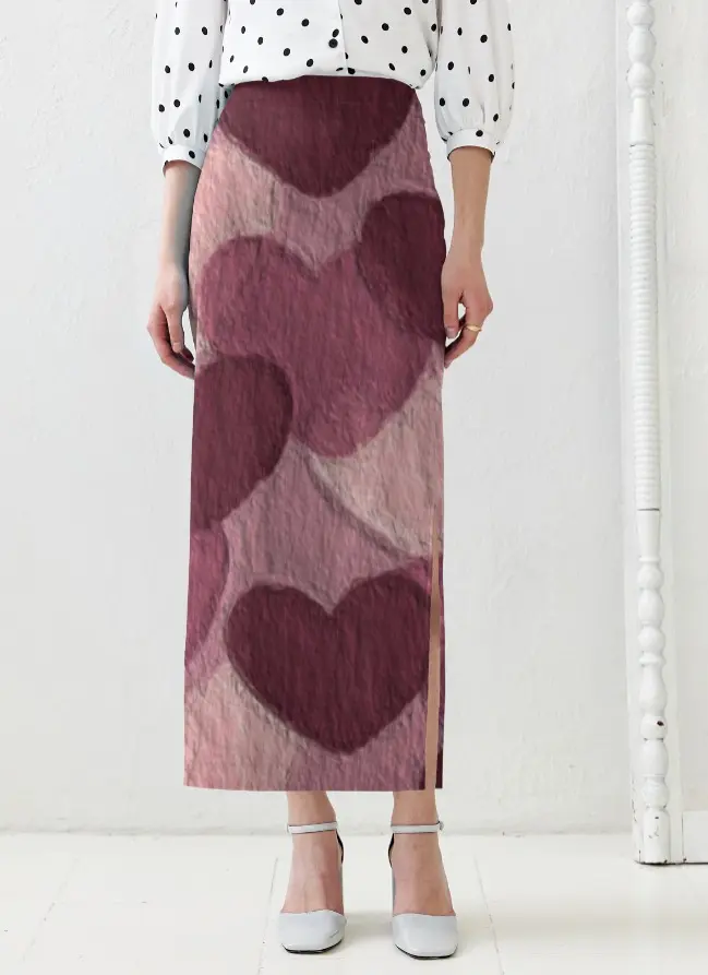 THE VELVET HEART COLUMN SKIRT (XS)