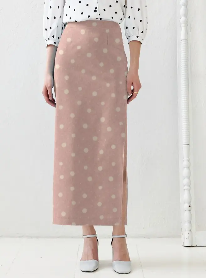THE ROSÉ MORNING COLUMN SKIRT (XS)