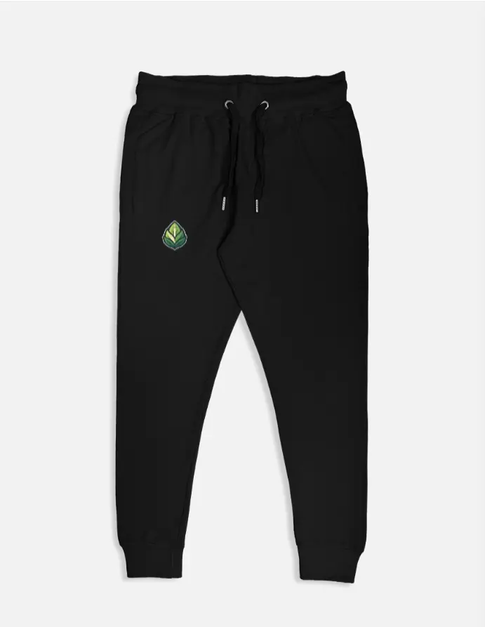 ECO CREST BLACK JOGGER PANTS (XS)