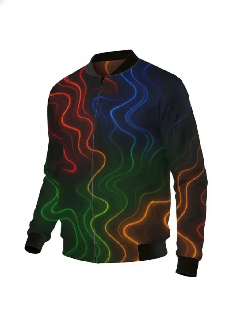 DYSTOPIAN NEON CURRENT BOMBER JACKET (XS)