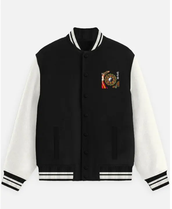 "DHARMA BLOOM" HERITAGE VARSITY JACKET (XS)