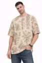 VINTAGE BOTANICAL SKETCH PRINT OVERSIZED T-SHIRT 
