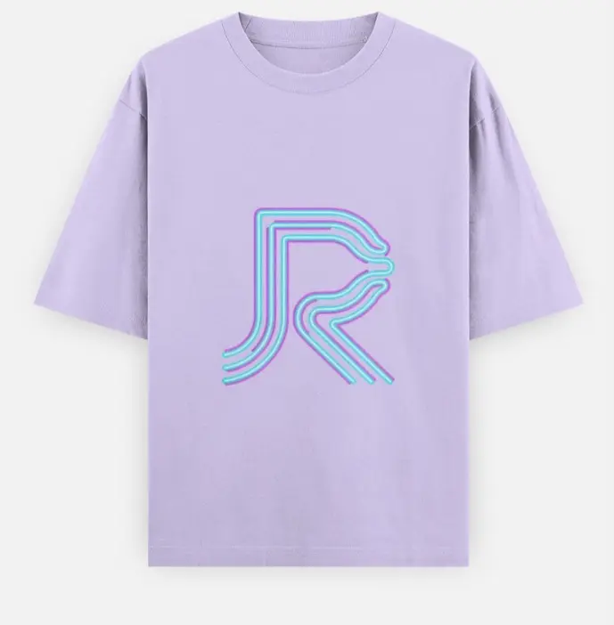 NEON RIPPLE R OVERSIZED T-SHIRT  (XS)